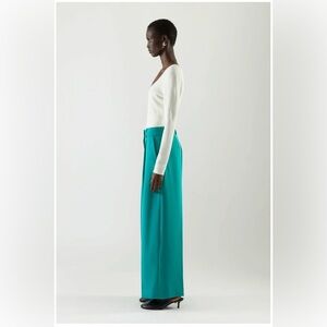 High-Waisted Wide-Leg Trousers. NWOT. Size 12.